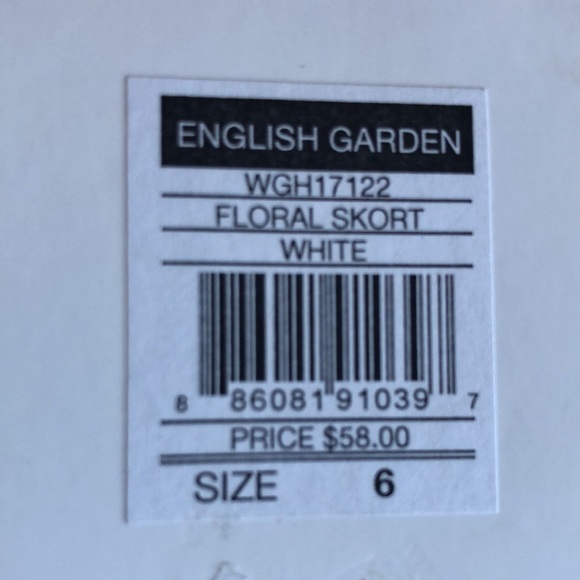 NWT Lady Hagen Floral Print Skort Size 6 - Picture 8 of 11